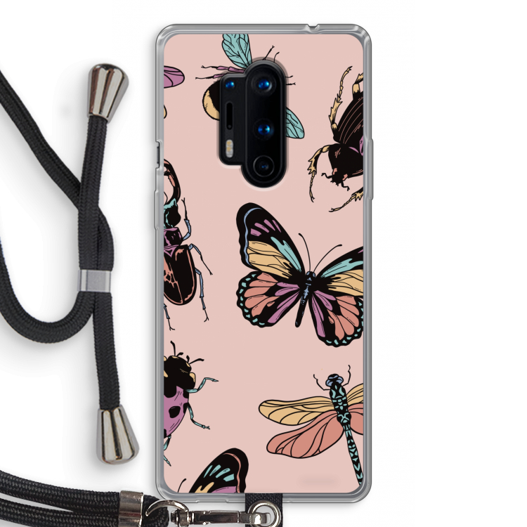 Tiny Bugs: OnePlus 8 Pro Transparant Hoesje met koord