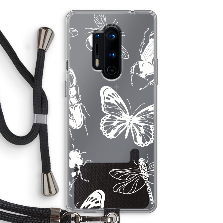 Tiny Bugs: OnePlus 8 Pro Transparant Hoesje met koord
