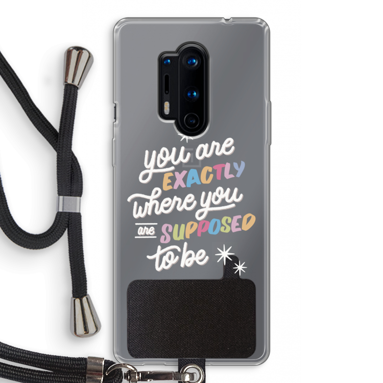 Right Place: OnePlus 8 Pro Transparant Hoesje met koord