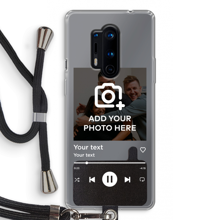 Music Player: OnePlus 8 Pro Transparant Hoesje met koord