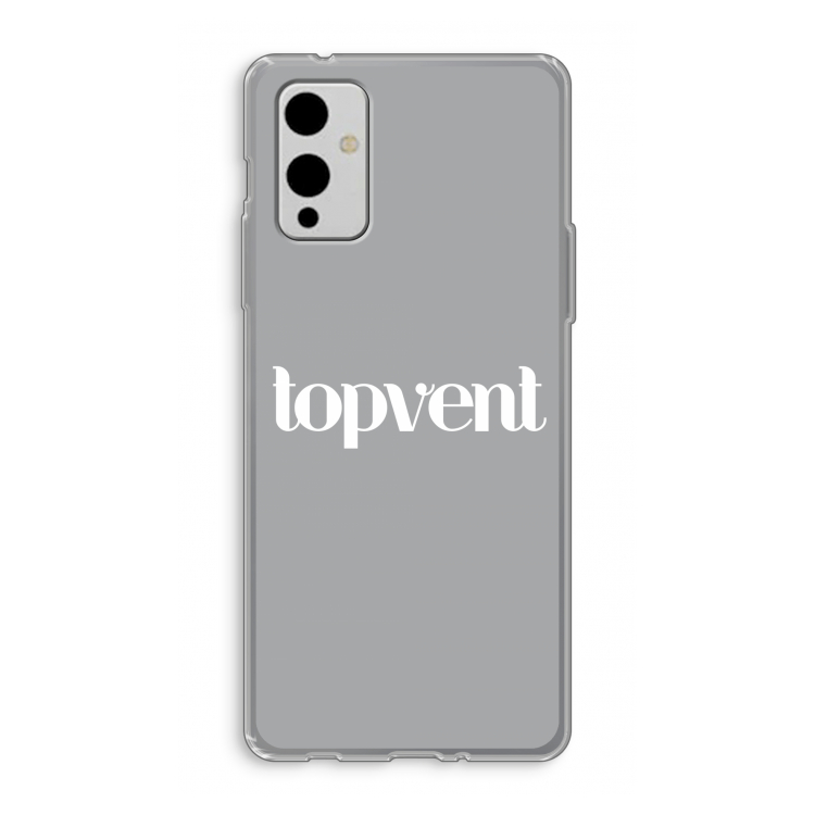 Topvent Grijs Wit: OnePlus 9 Transparant Hoesje