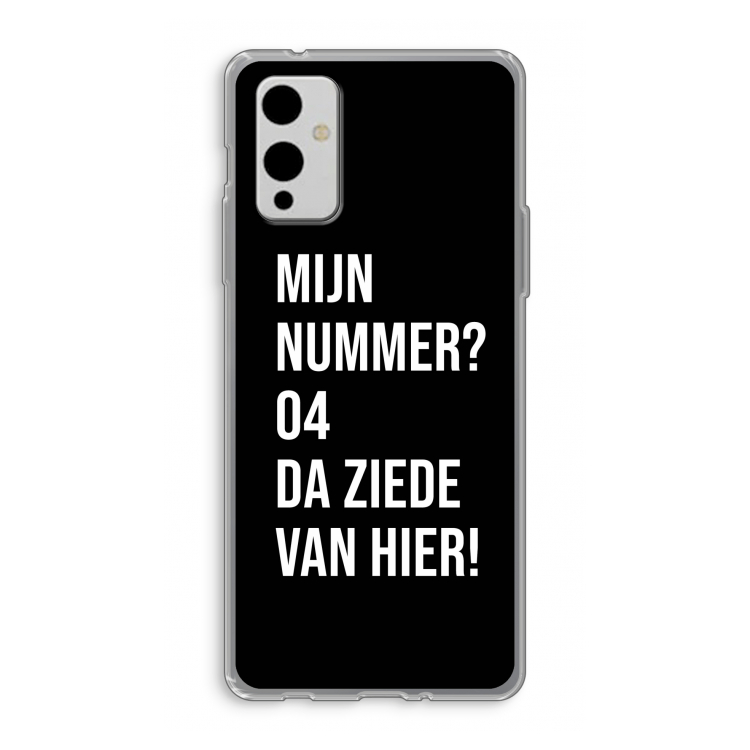 Da ziede van hier - Zwart: OnePlus 9 Transparant Hoesje