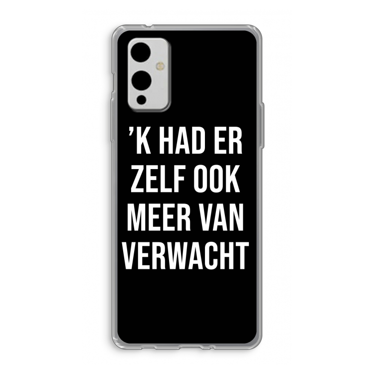 Meer verwacht - Zwart: OnePlus 9 Transparant Hoesje