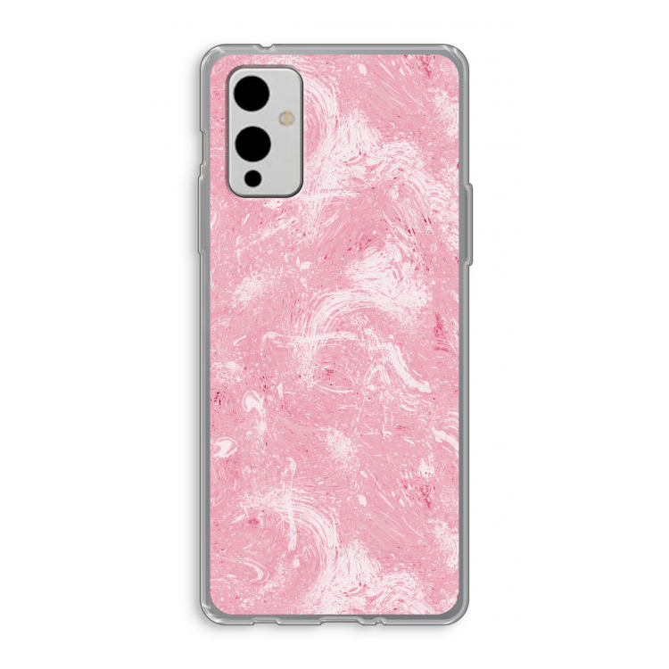 Abstract Painting Pink: OnePlus 9 Transparant Hoesje