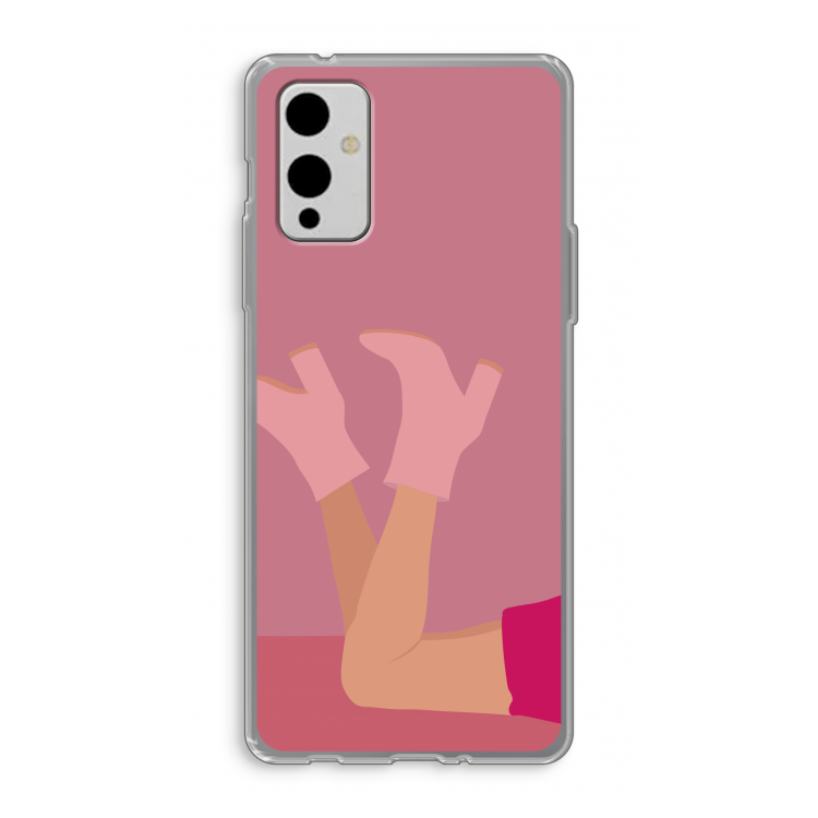 Pink boots: OnePlus 9 Transparant Hoesje