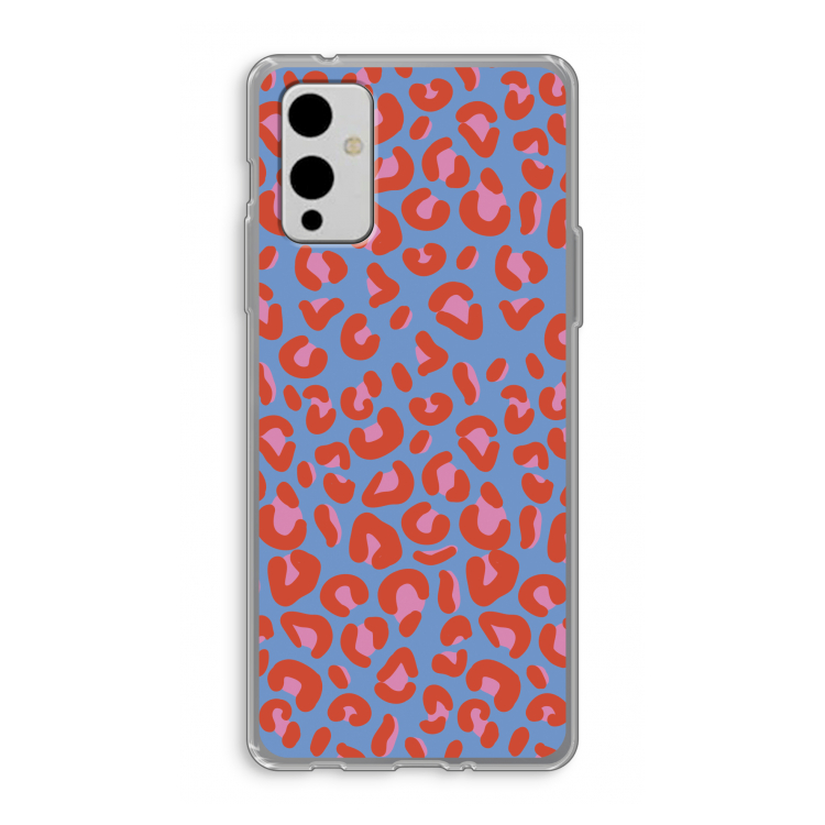 Leopard blue: OnePlus 9 Transparant Hoesje