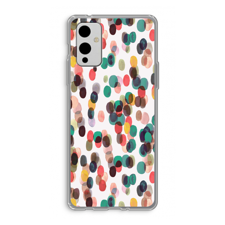 Tropical Dots: OnePlus 9 Transparant Hoesje