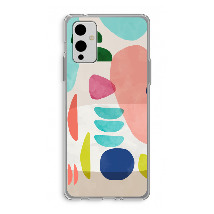 Bold Rounded Shapes: OnePlus 9 Transparant Hoesje