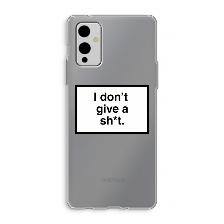 Don't give a shit: OnePlus 9 Transparant Hoesje