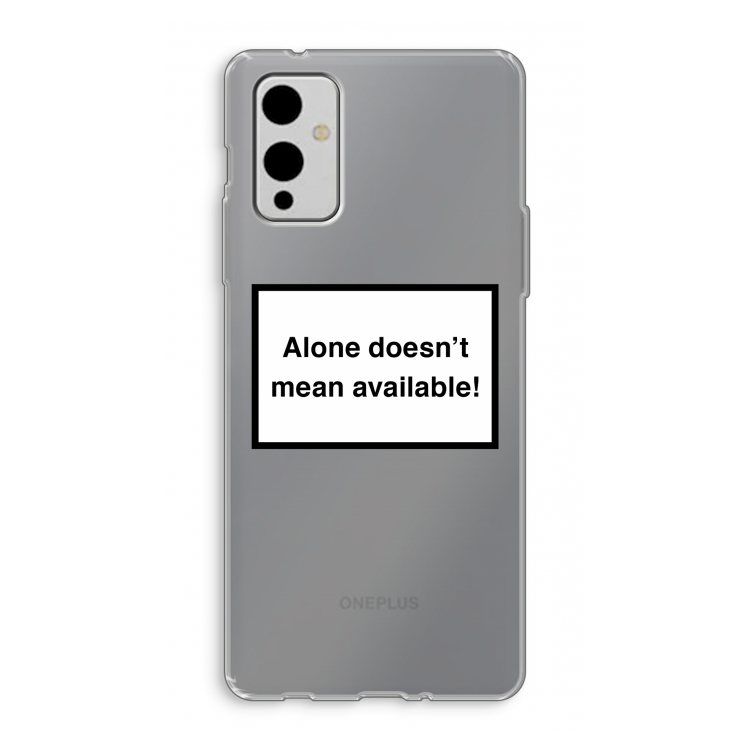 Alone: OnePlus 9 Transparant Hoesje