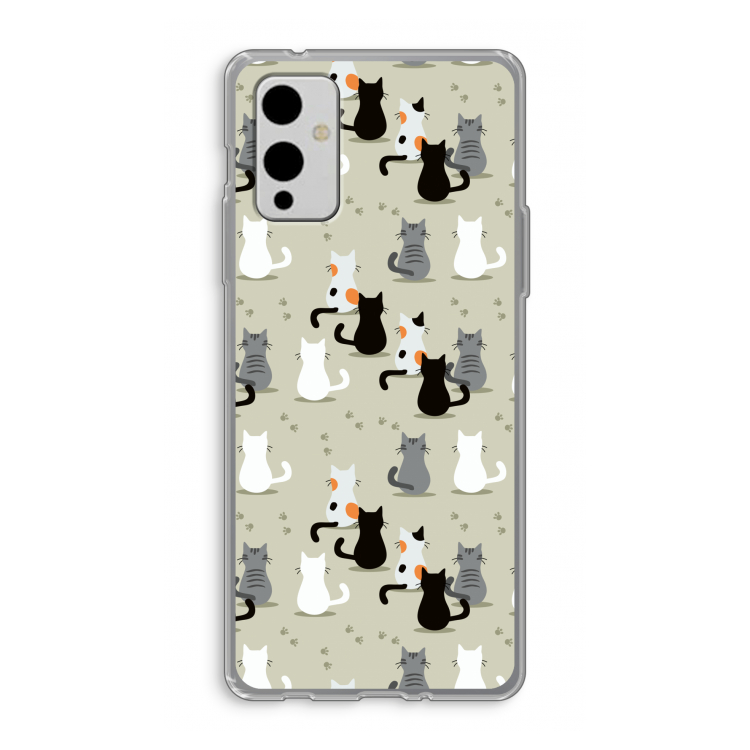 Katten: OnePlus 9 Transparant Hoesje