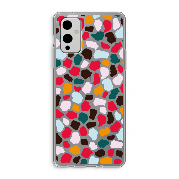 Colored Giraffe: OnePlus 9 Transparant Hoesje