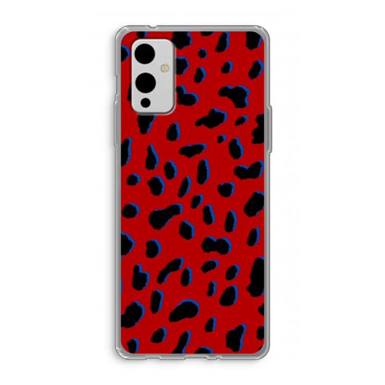 Red Leopard: OnePlus 9 Transparant Hoesje