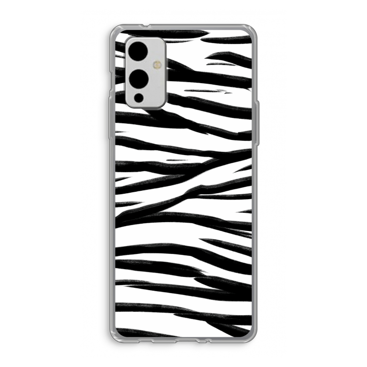 Zebra pattern: OnePlus 9 Transparant Hoesje