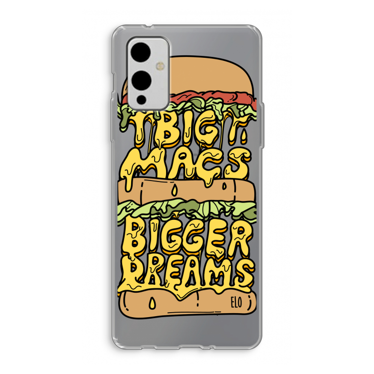 Big Macs Bigger Dreams: OnePlus 9 Transparant Hoesje