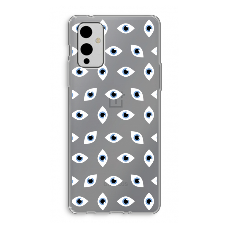 Eyes pattern: OnePlus 9 Transparant Hoesje