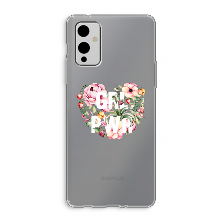 GRL PWR Flower: OnePlus 9 Transparant Hoesje