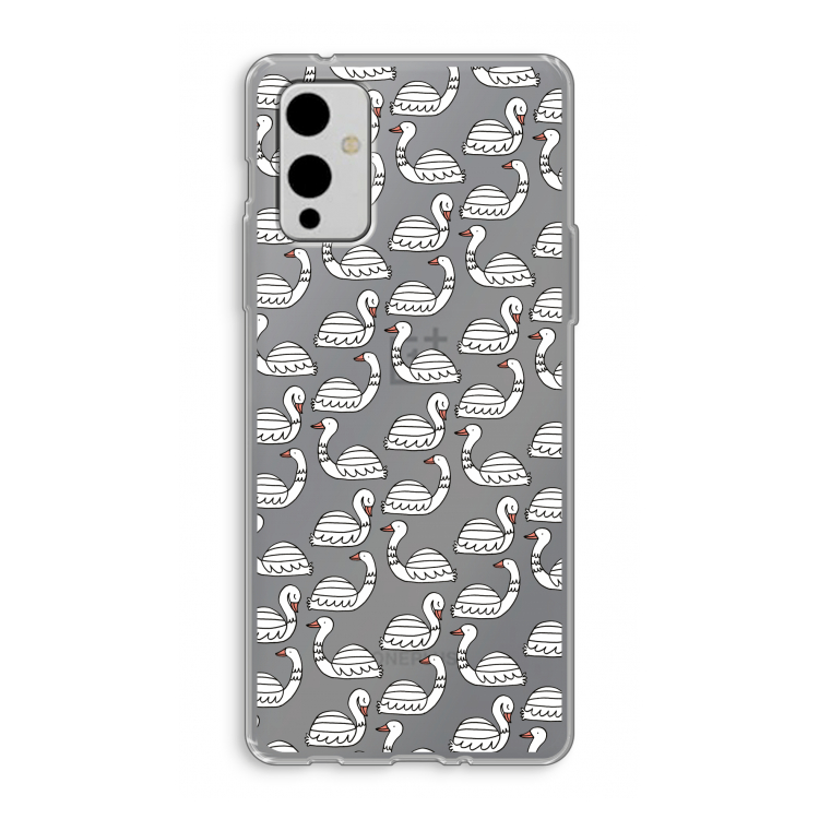 Zwanen: OnePlus 9 Transparant Hoesje