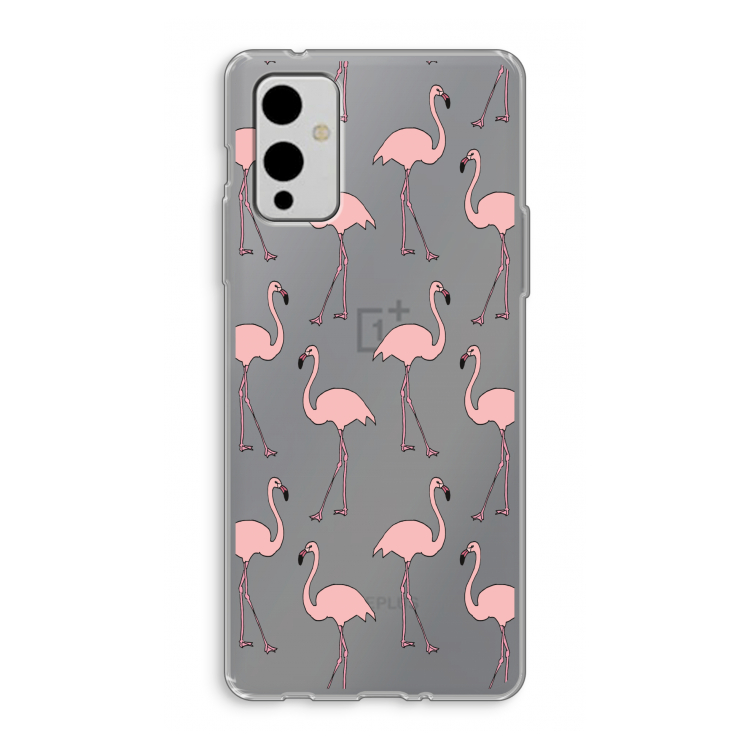 Anything Flamingoes: OnePlus 9 Transparant Hoesje