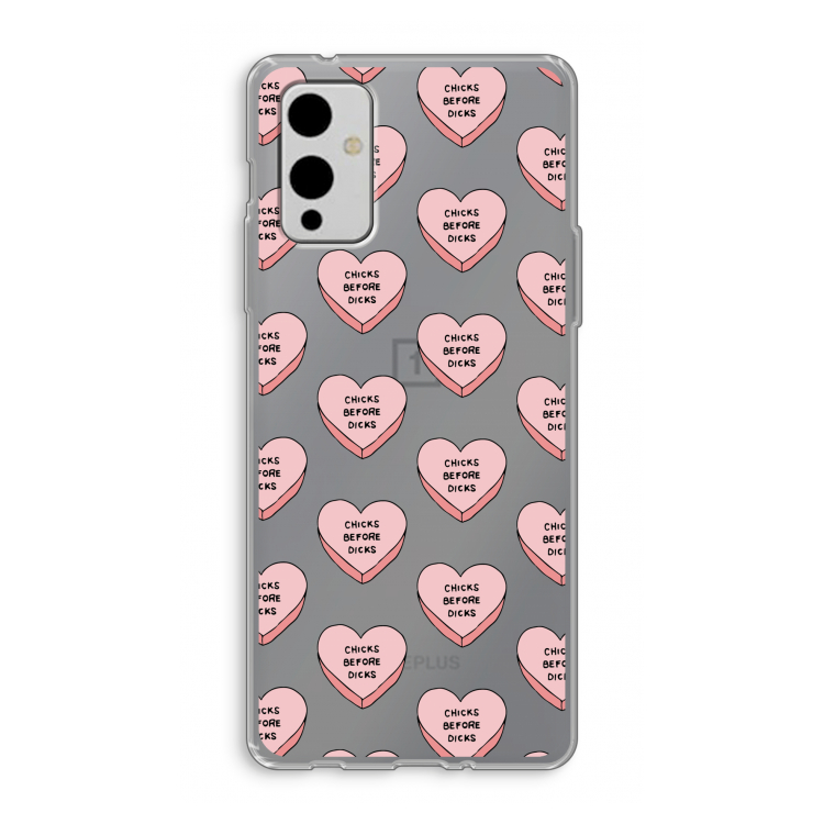 Chicks before dicks: OnePlus 9 Transparant Hoesje