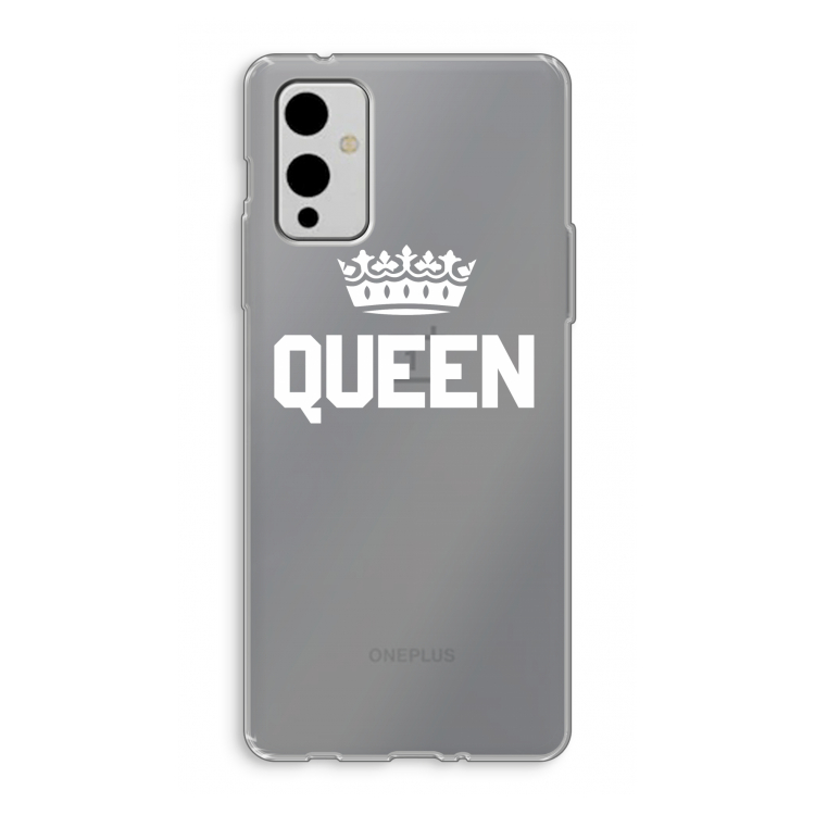 Queen zwart: OnePlus 9 Transparant Hoesje
