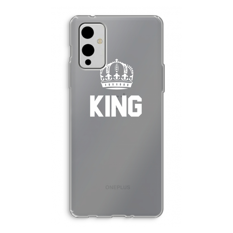 King zwart: OnePlus 9 Transparant Hoesje