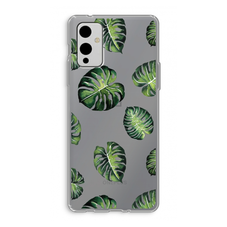 Tropische bladeren: OnePlus 9 Transparant Hoesje