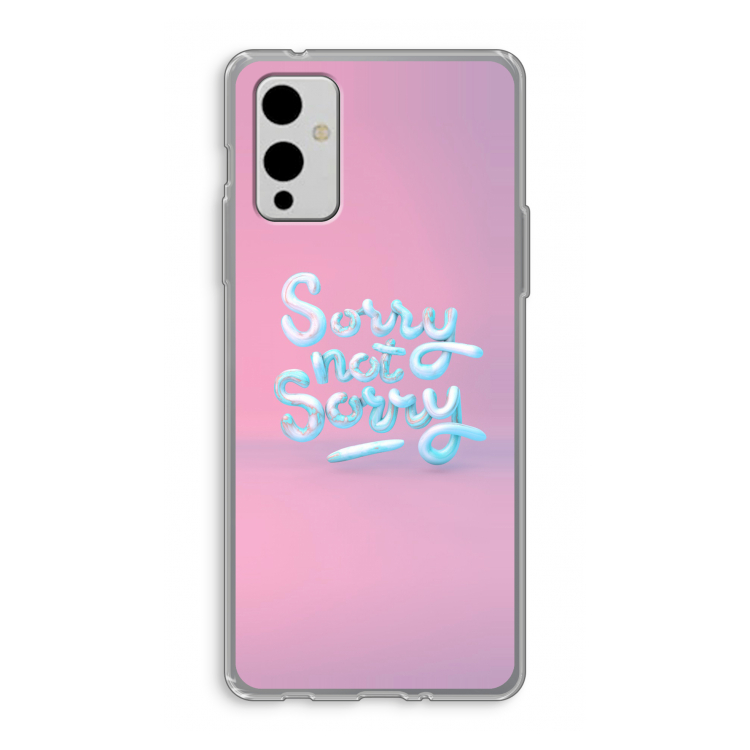 Sorry not sorry: OnePlus 9 Transparant Hoesje