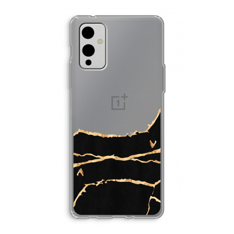 Gouden marmer: OnePlus 9 Transparant Hoesje