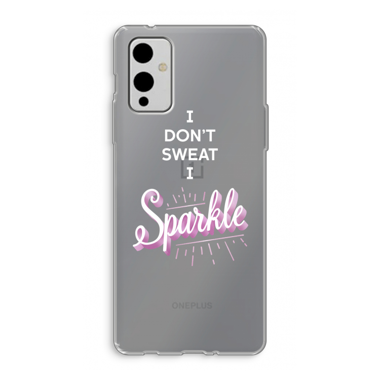 Sparkle quote: OnePlus 9 Transparant Hoesje