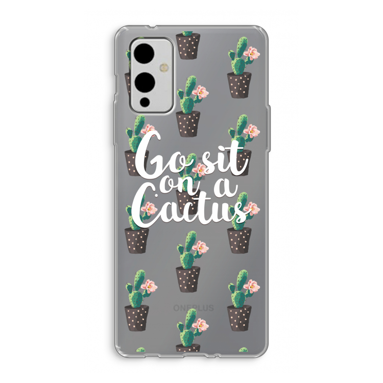 Cactus quote: OnePlus 9 Transparant Hoesje