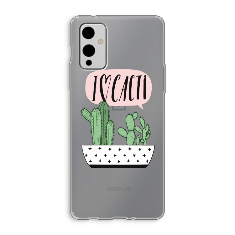 I love cacti: OnePlus 9 Transparant Hoesje
