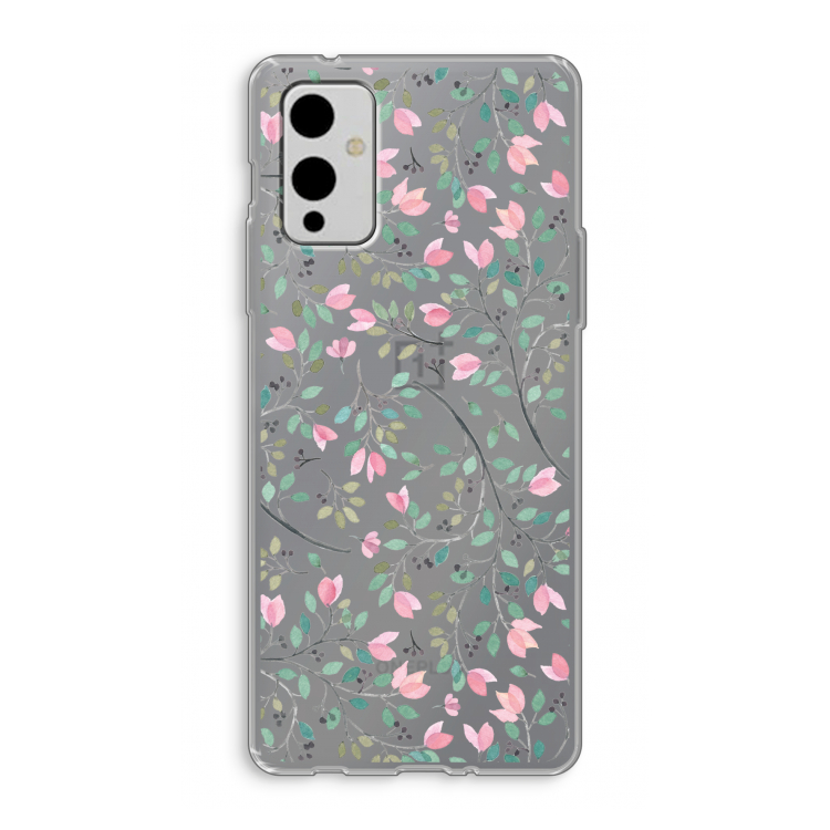 Sierlijke bloemen: OnePlus 9 Transparant Hoesje