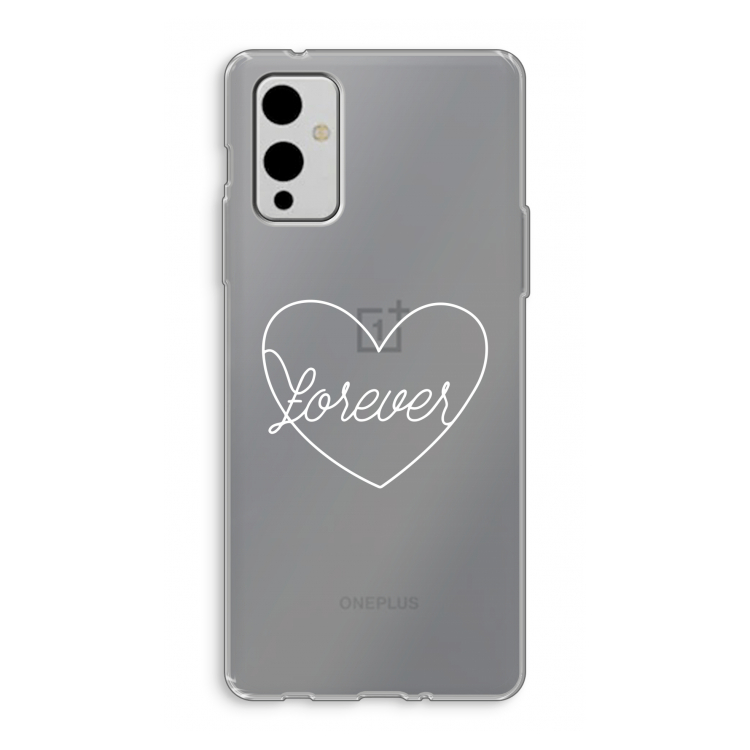 Forever heart pastel: OnePlus 9 Transparant Hoesje