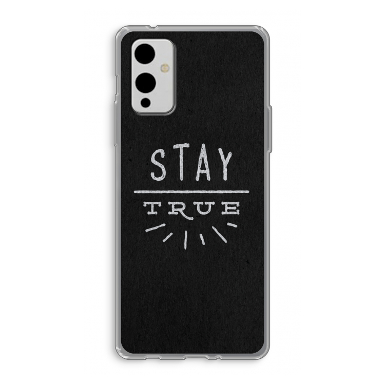 Stay true: OnePlus 9 Transparant Hoesje