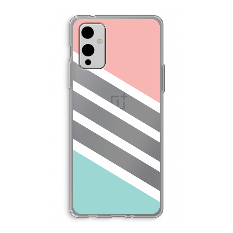Strepen pastel: OnePlus 9 Transparant Hoesje