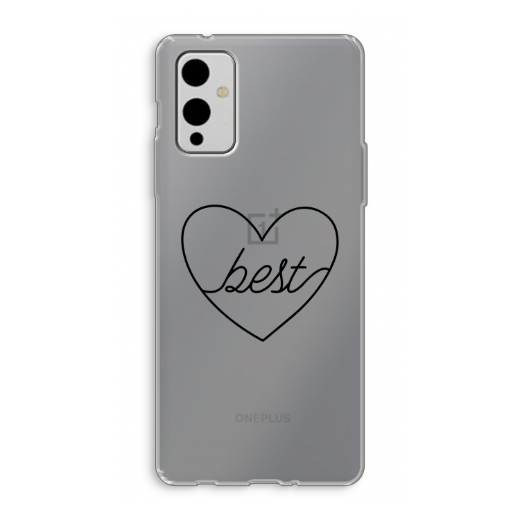 Best heart black: OnePlus 9 Transparant Hoesje