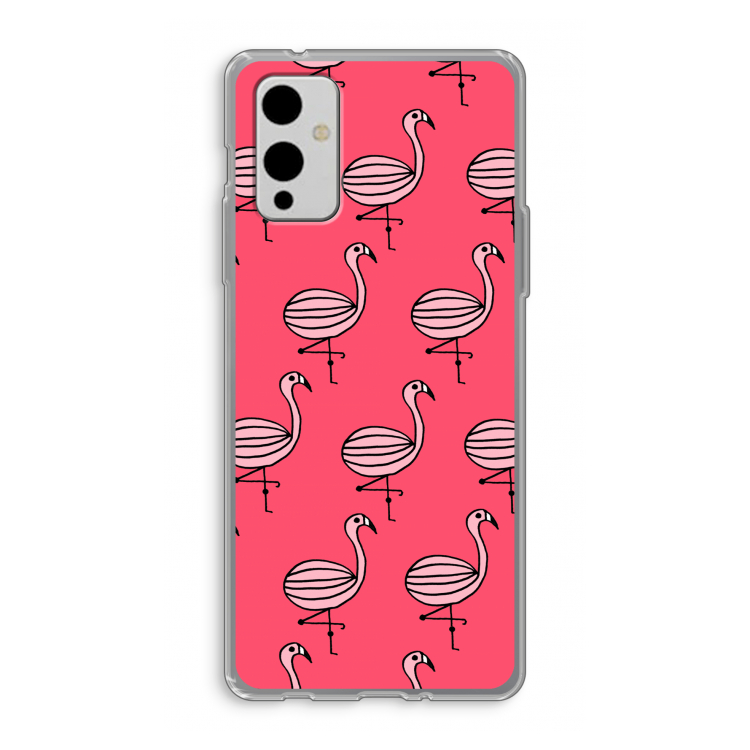 Flamingo: OnePlus 9 Transparant Hoesje