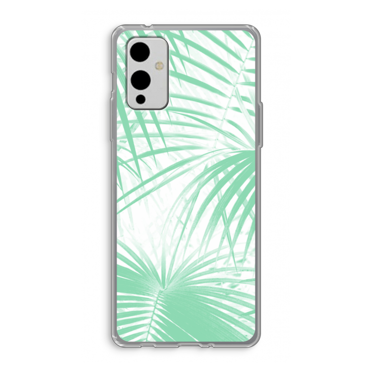 Palmbladeren: OnePlus 9 Transparant Hoesje