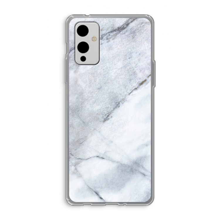 Witte marmer: OnePlus 9 Transparant Hoesje