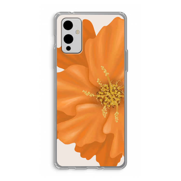 Orange Ellila flower: OnePlus 9 Transparant Hoesje