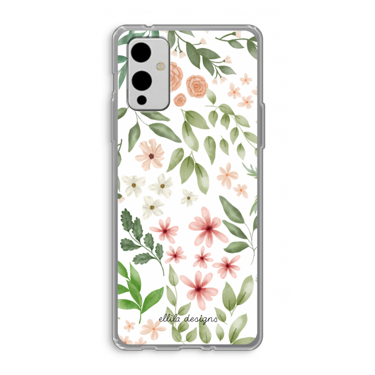 Botanical sweet flower heaven: OnePlus 9 Transparant Hoesje