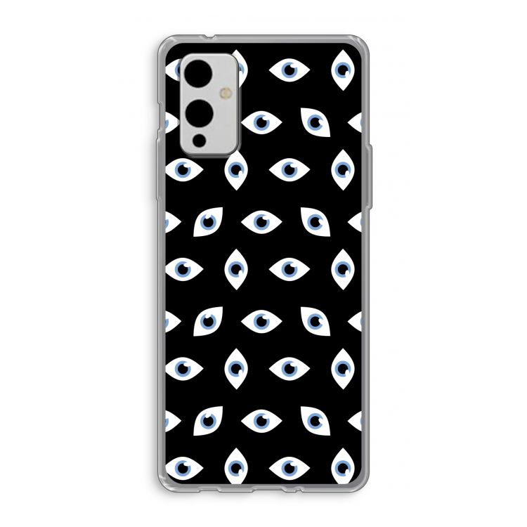 Eyes pattern: OnePlus 9 Transparant Hoesje