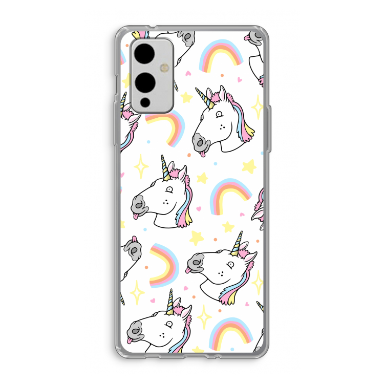 Rainbow Unicorn: OnePlus 9 Transparant Hoesje