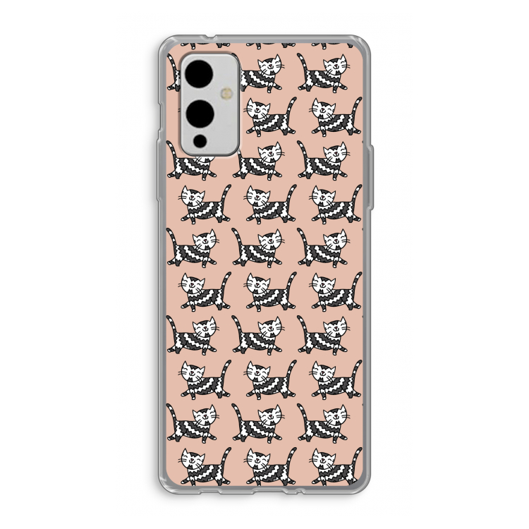 Zwarte poes: OnePlus 9 Transparant Hoesje