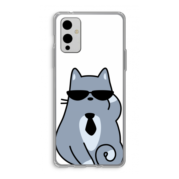 Cool cat: OnePlus 9 Transparant Hoesje