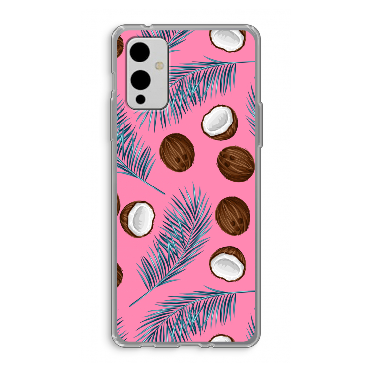 Kokosnoot roze: OnePlus 9 Transparant Hoesje