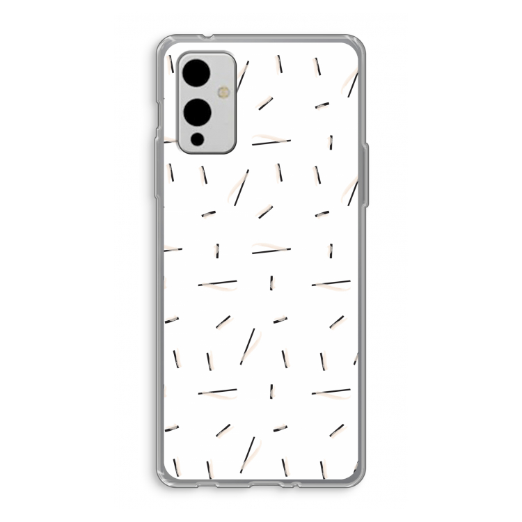 Hipster stripes: OnePlus 9 Transparant Hoesje