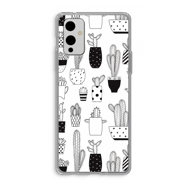 Cactusmotief: OnePlus 9 Transparant Hoesje