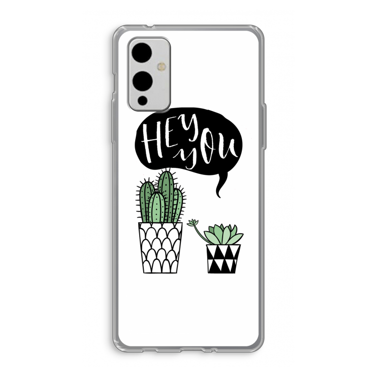 Hey you cactus: OnePlus 9 Transparant Hoesje